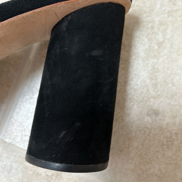 LOEFFLER RANDALL Black Suede Knot Slide 3 1/2” ROUND Heel size 9.5 - Picture 5 of 8